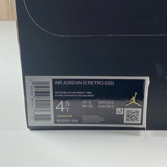 Nike Air Jordan 12 Retro 'Twist' White Red 153265-106 GS Size 4.5 / Wmns Size 6 - Picture 9 of 10